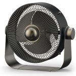 Stylies Castor Smokey Metal Tafelventilator Zwart